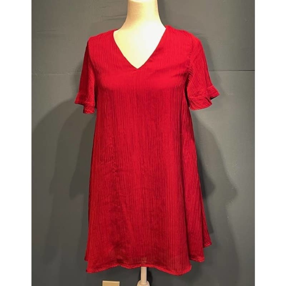 Altar'd State Size Small Red Shift Dress Short Sleeve
